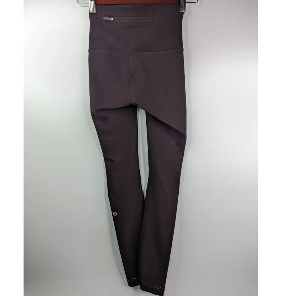 Lululemon In Focus Run Tight- Burgandy Wine - Picture 3 of 8